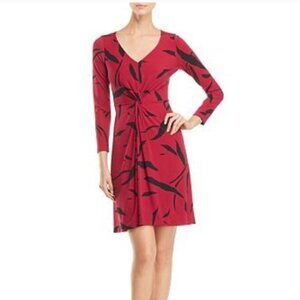 Leota Ruched Faux Wrap Dress